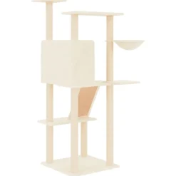 vidaXL Rascador para gatos con postes de sisal color 143 cm Crema Online