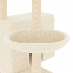 vidaXL Rascador para gatos con postes de sisal color 143 cm Crema Online