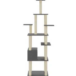 vidaXL Rascador para gatos con postes de sisal 183 cm Gris oscuro Online