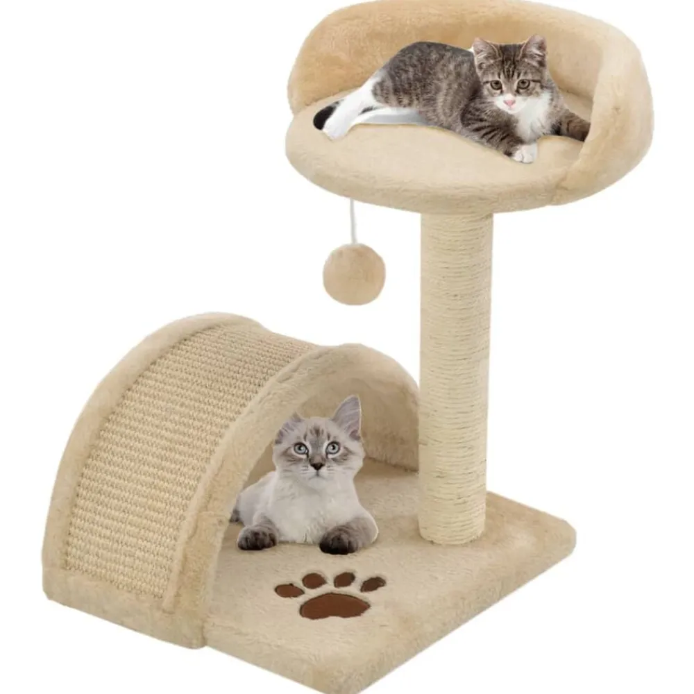vidaXL Rascador para gatos con poste de sisal 40 cm y marrón Beige Discount