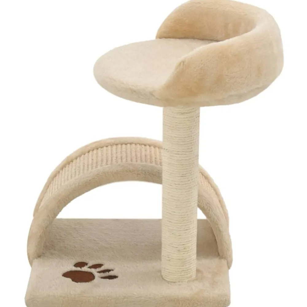 vidaXL Rascador para gatos con poste de sisal 40 cm y marrón Beige Discount