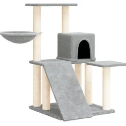 vidaXL Rascador para gatos con postes de sisal 82 cm Gris claro Hot