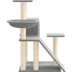 vidaXL Rascador para gatos con postes de sisal 82 cm Gris claro Hot