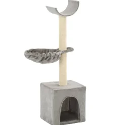 vidaXL Rascador para gatos con poste de sisal 105 cm Gris Clearance