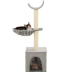 vidaXL Rascador para gatos con poste de sisal 105 cm Gris Clearance