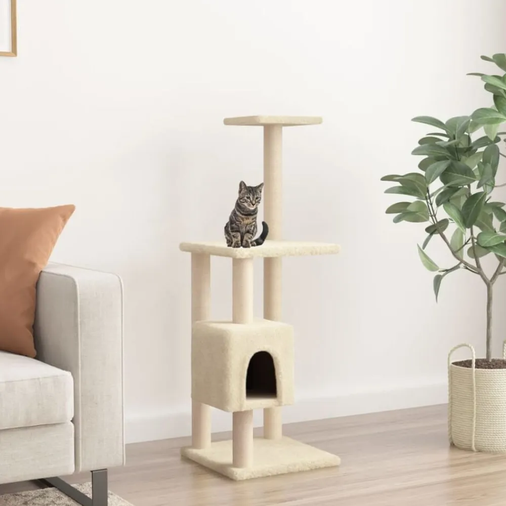 vidaXL Productos Para Mascotas-Rascador para gatos con postes de sisal color 104 cm