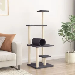 vidaXL Productos Para Mascotas-Rascador para gatos con postes de sisal 136 cm