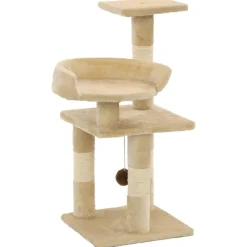 vidaXL Productos Para Mascotas-Rascador para gatos con postes de sisal 65 cm beige
