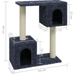 vidaXL Productos Para Mascotas-Rascador para gatos con postes de sisal 60 cm