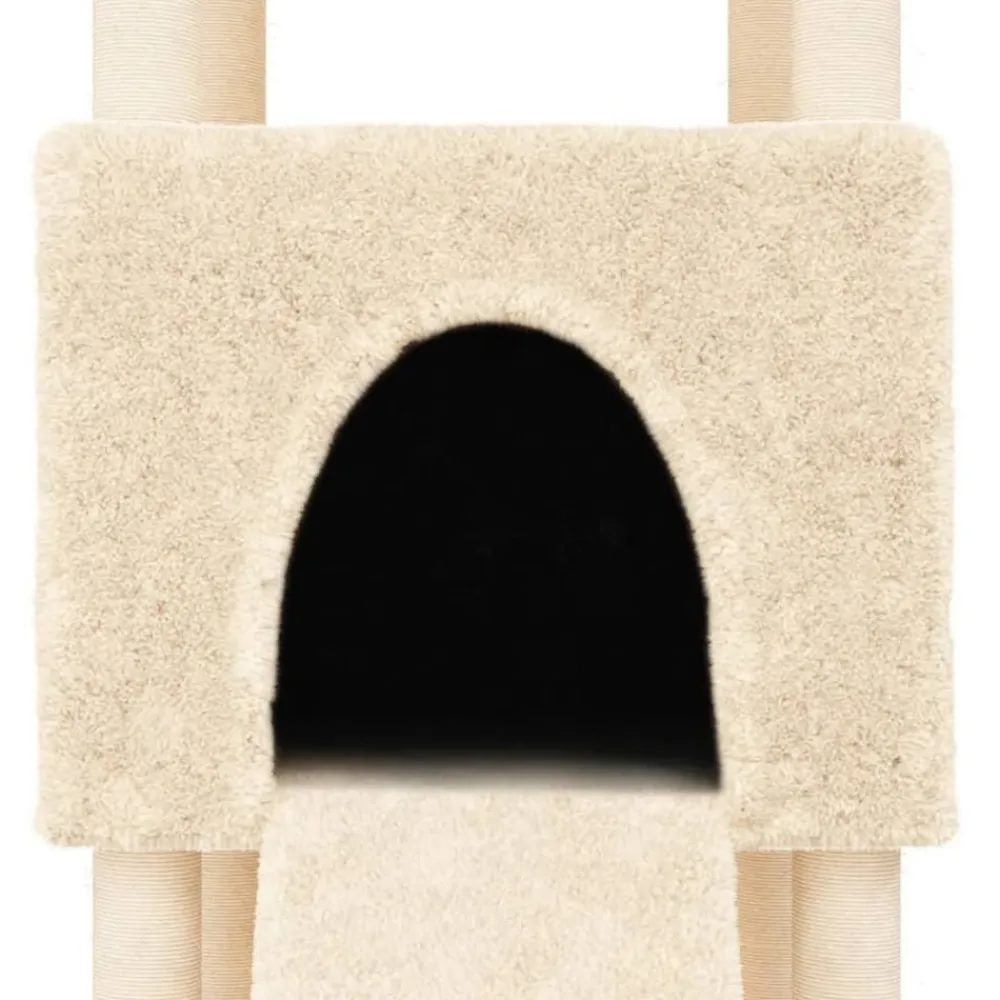 vidaXL Rascador para gatos con postes de sisal 153 cm Crema New