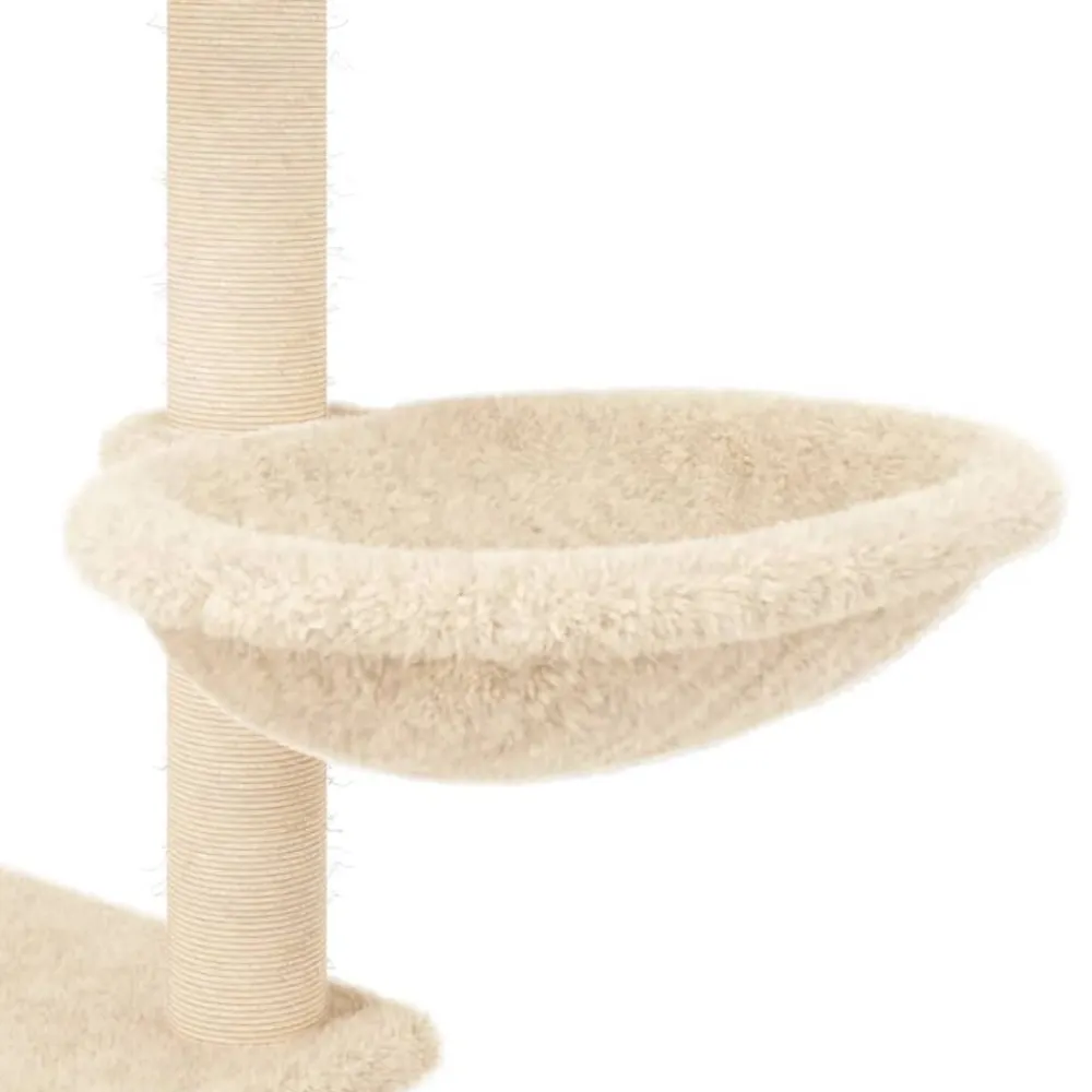 vidaXL Rascador para gatos con postes de sisal 153 cm Crema New
