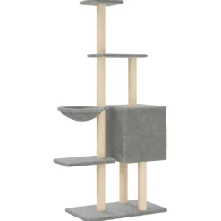 vidaXL Productos Para Mascotas-Rascador para gatos con postes de sisal 145 cm