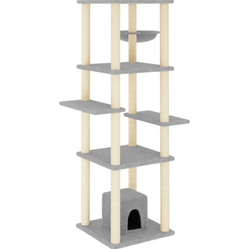 vidaXL Productos Para Mascotas-Rascador para gatos con postes de sisal 154 cm