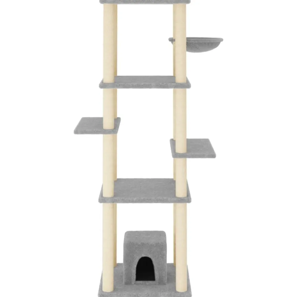 vidaXL Productos Para Mascotas-Rascador para gatos con postes de sisal 154 cm