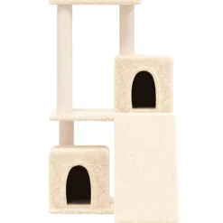 vidaXL Rascador para gatos con postes de sisal color 82 cm Crema