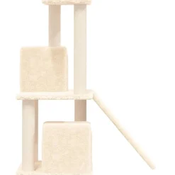 vidaXL Rascador para gatos con postes de sisal color 82 cm Crema