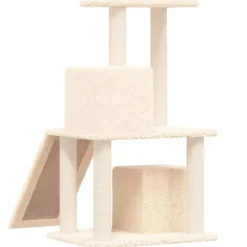 vidaXL Rascador para gatos con postes de sisal color 82 cm Crema