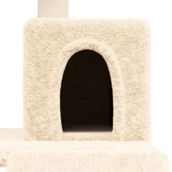 vidaXL Rascador para gatos con postes de sisal color 82 cm Crema