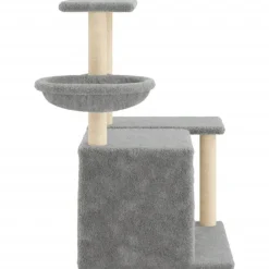 vidaXL Rascador para gatos con postes de sisal 83 cm Gris claro Sale