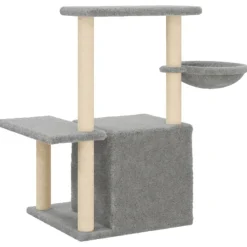 vidaXL Rascador para gatos con postes de sisal 83 cm Gris claro Sale