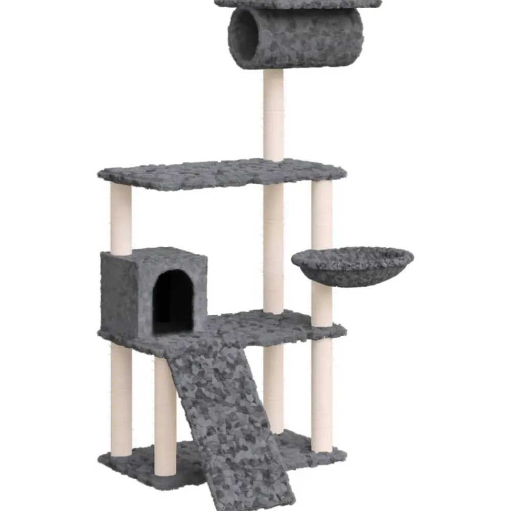 vidaXL Productos Para Mascotas-Rascador para gatos con postes de sisal 131 cm