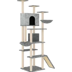 vidaXL Productos Para Mascotas-Rascador para gatos con postes de sisal 191 cm