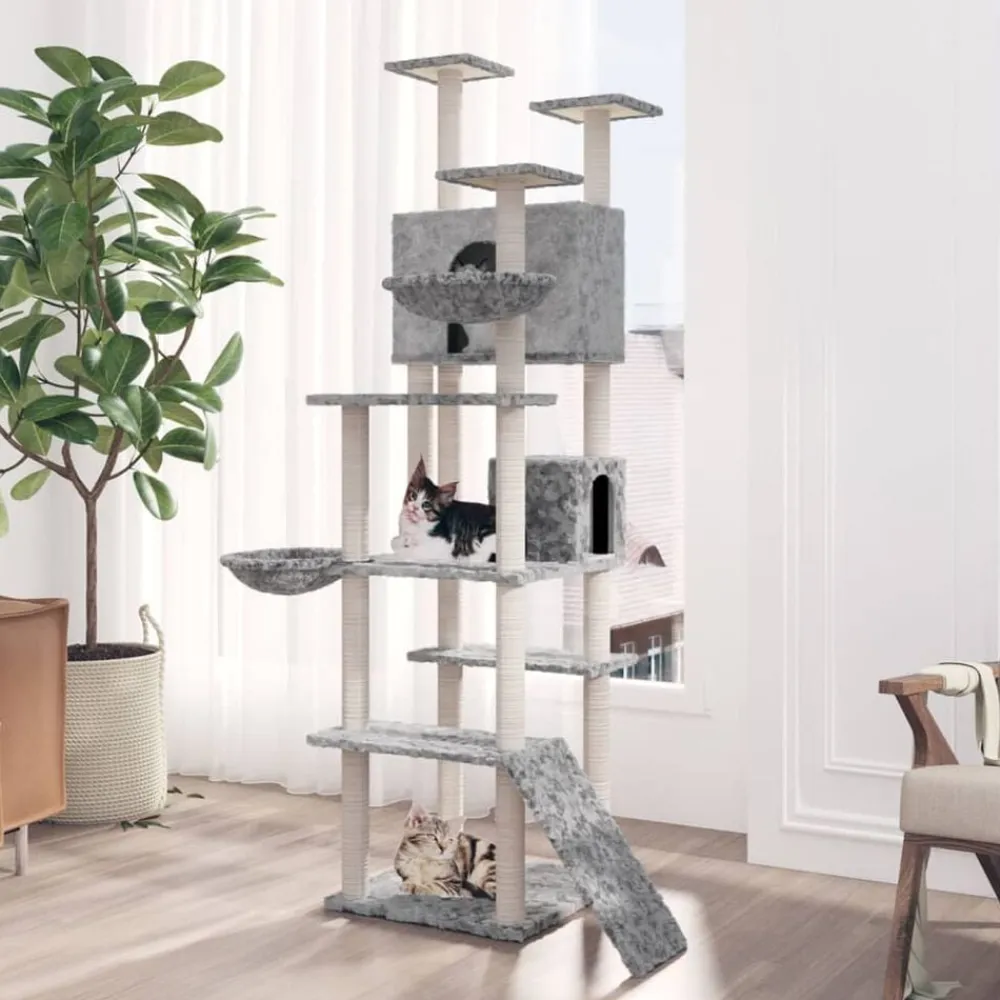 vidaXL Productos Para Mascotas-Rascador para gatos con postes de sisal 191 cm