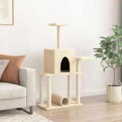 vidaXL Productos Para Mascotas-Rascador para gatos con postes de sisal color 122 cm