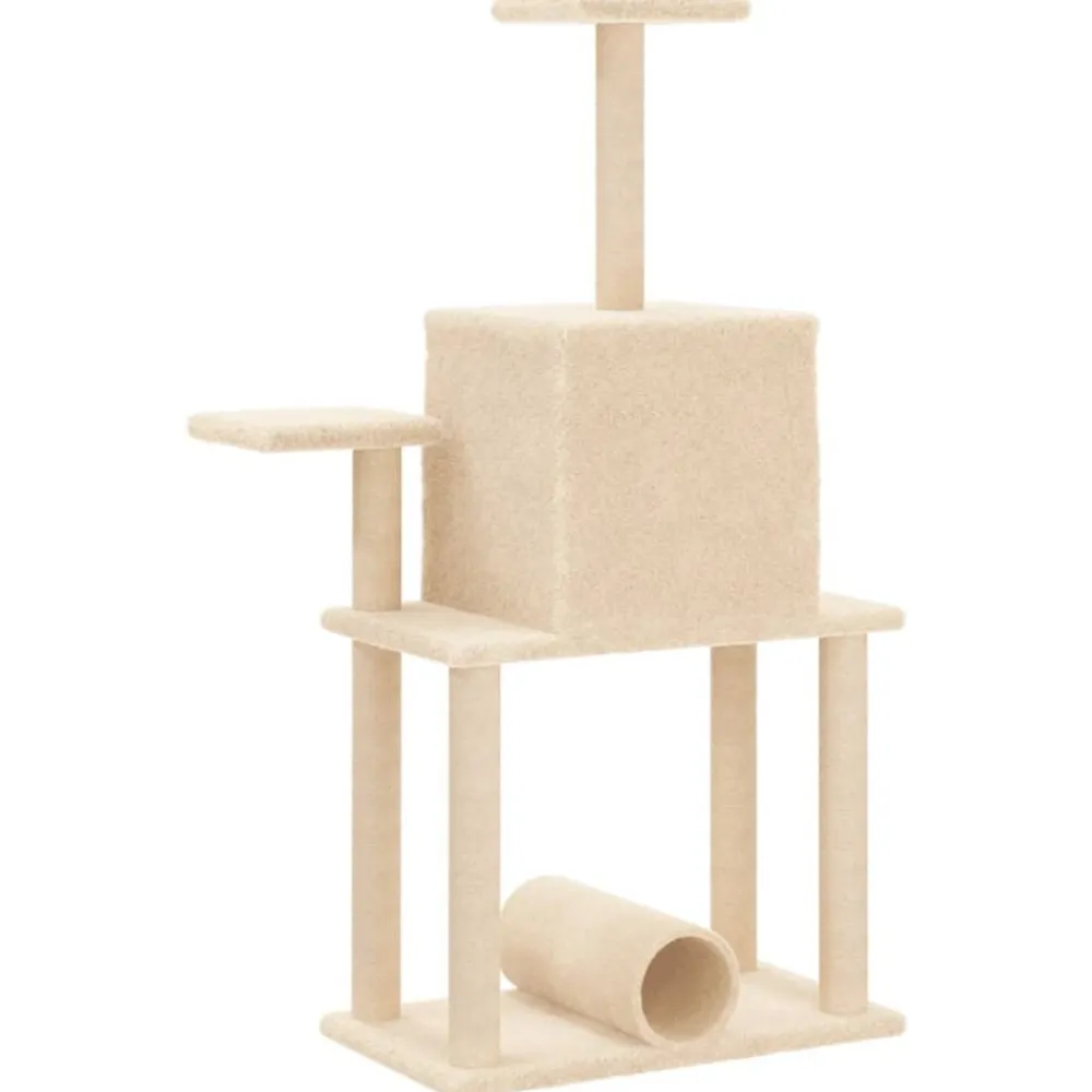 vidaXL Productos Para Mascotas-Rascador para gatos con postes de sisal color 122 cm