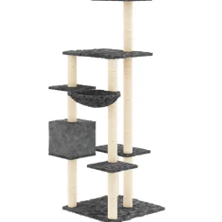 vidaXL Productos Para Mascotas-Rascador para gatos con postes de sisal 142 cm