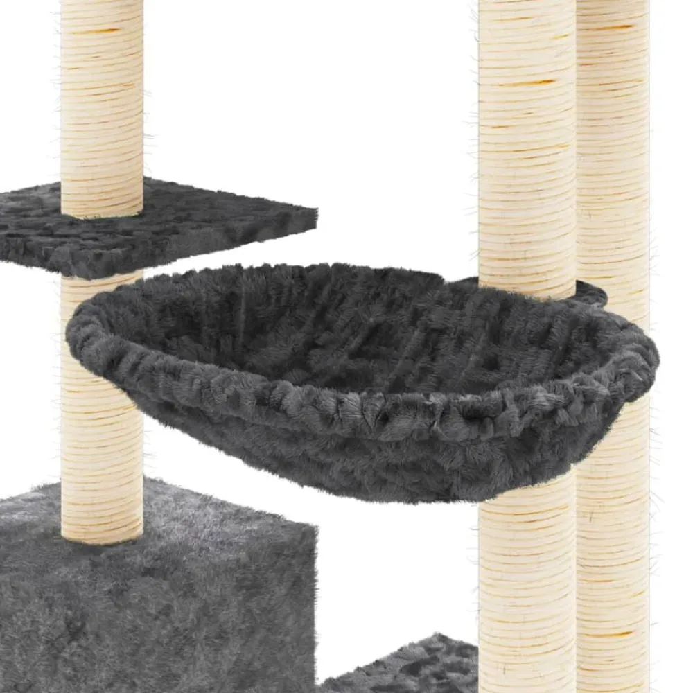 vidaXL Productos Para Mascotas-Rascador para gatos con postes de sisal 142 cm