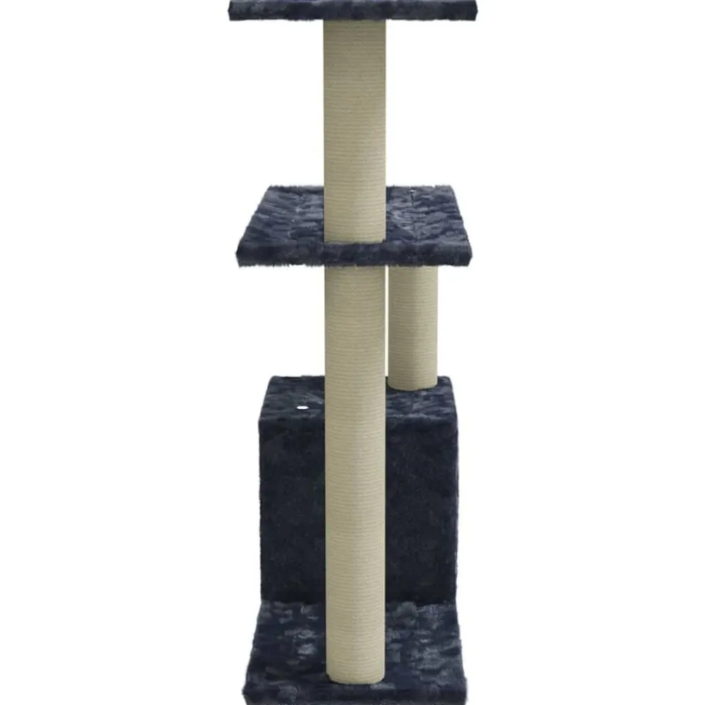 vidaXL Productos Para Mascotas-Rascador para gatos con postes de sisal oscuro 70 cm