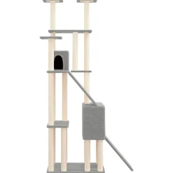 vidaXL Productos Para Mascotas-Rascador para gatos con postes de sisal 190 cm
