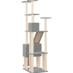 vidaXL Productos Para Mascotas-Rascador para gatos con postes de sisal 190 cm