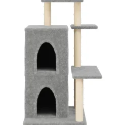 vidaXL Rascador para gatos con postes de sisal 97 cm Gris claro