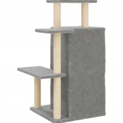 vidaXL Rascador para gatos con postes de sisal 97 cm Gris claro