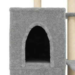 vidaXL Rascador para gatos con postes de sisal 97 cm Gris claro