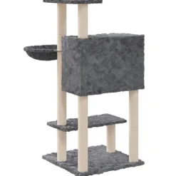 vidaXL Rascador para gatos con postes de sisal 108,5 cm Gris oscuro Sale