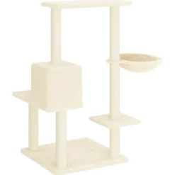 vidaXL Rascador para gatos con postes de sisal color 95 cm Crema Online