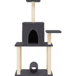 vidaXL Rascador para gatos con postes de sisal 122 cm Gris oscuro Hot