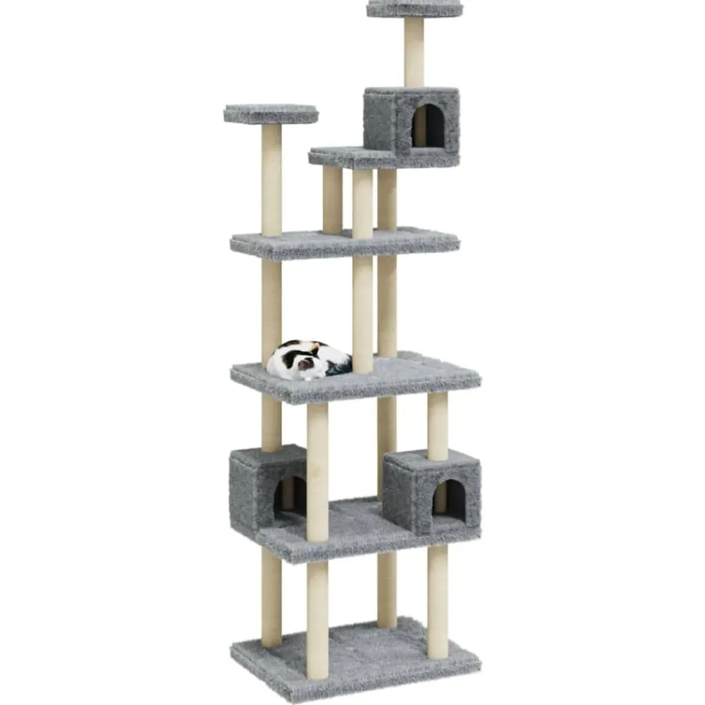 vidaXL Productos Para Mascotas-Rascador para gatos con postes de sisal 188 cm