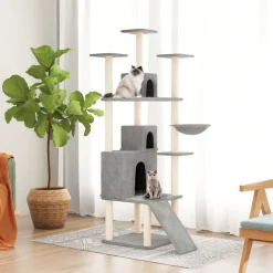 vidaXL Productos Para Mascotas-Rascador para gatos con postes de sisal 175 cm
