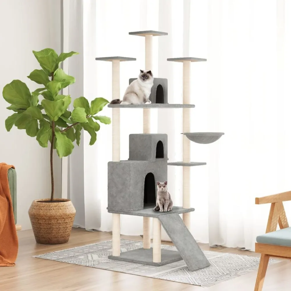 vidaXL Productos Para Mascotas-Rascador para gatos con postes de sisal 175 cm