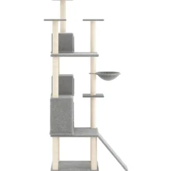vidaXL Productos Para Mascotas-Rascador para gatos con postes de sisal 175 cm