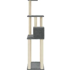 vidaXL Productos Para Mascotas-Rascador para gatos con postes de sisal 147 cm