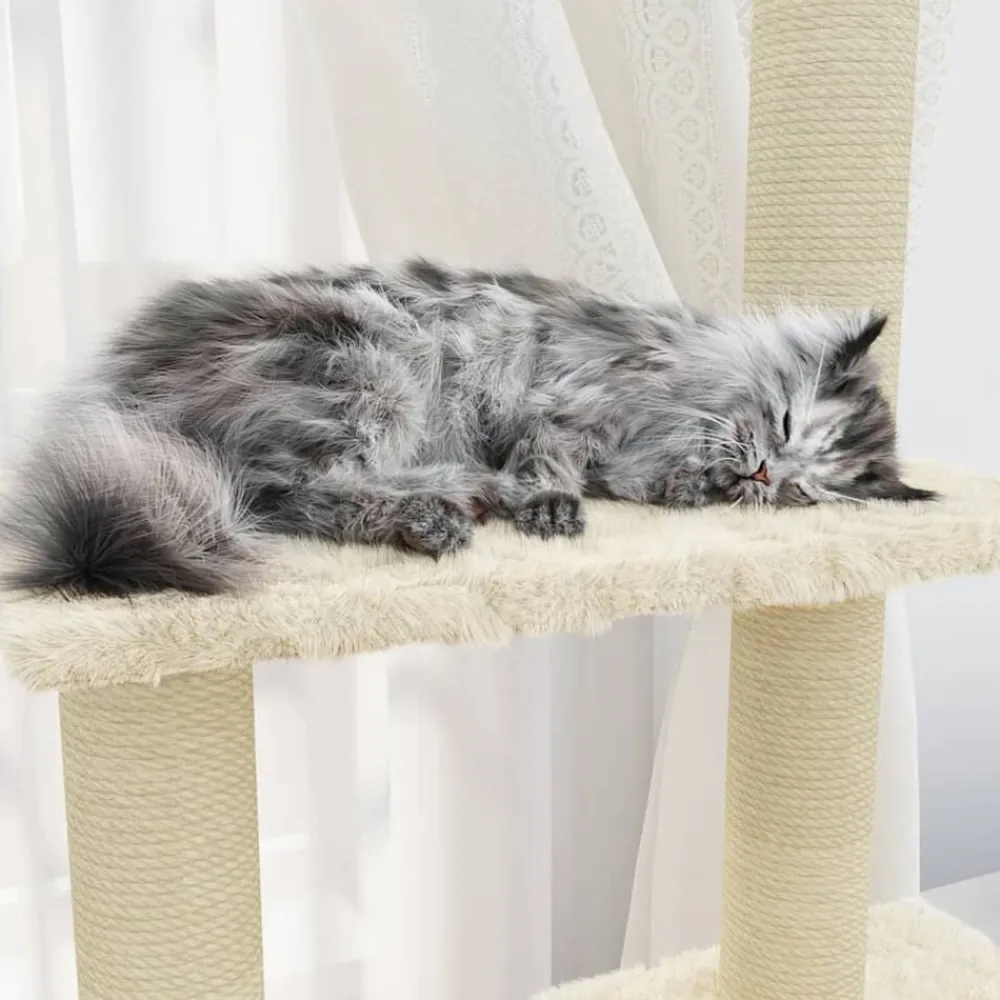 vidaXL Productos Para Mascotas-Rascador para gatos con postes de sisal color 155 cm