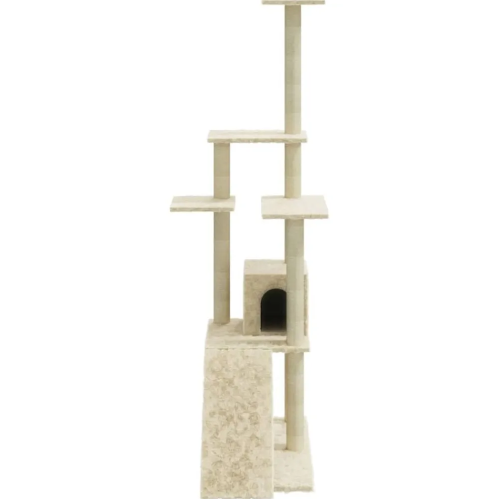 vidaXL Productos Para Mascotas-Rascador para gatos con postes de sisal color 155 cm