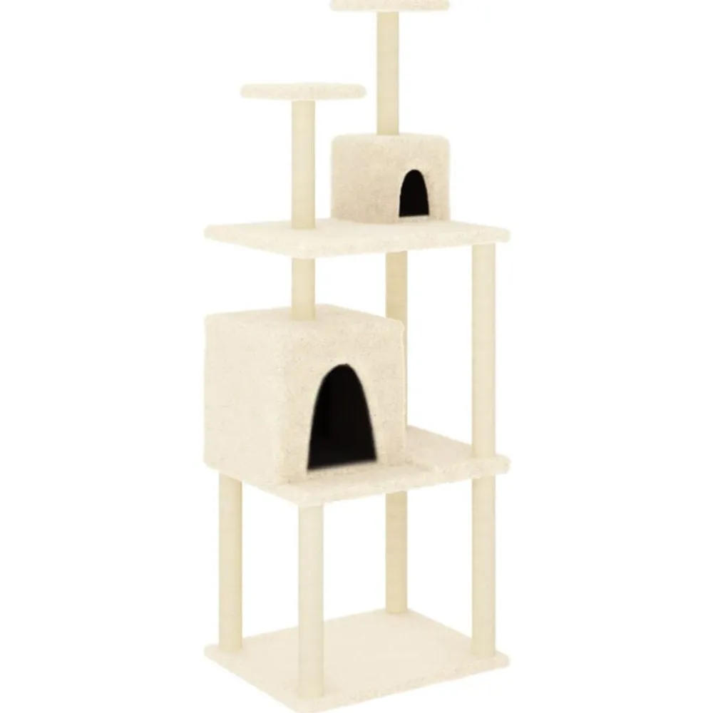 vidaXL Productos Para Mascotas-Rascador para gatos con postes de sisal color 167 cm