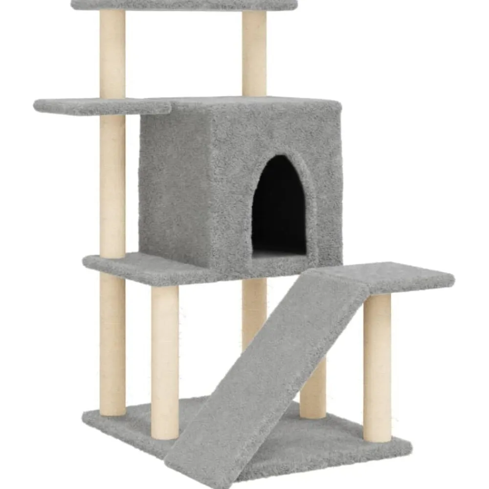 vidaXL Productos Para Mascotas-Rascador para gatos con postes de sisal 97 cm