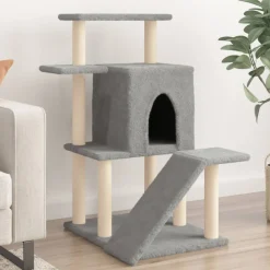 vidaXL Productos Para Mascotas-Rascador para gatos con postes de sisal 97 cm